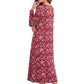 La Cera Long Sleeve A-Line Floral Printed Dress