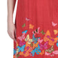 La Cera Novelty Floral Butterfly Print Short Sleeve Dress - La Cera