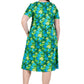 La Cera Floral Printed A-Line Dress - Plus Size - La Cera