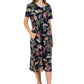 La Cera Midnight Floral Knit Dress