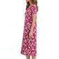La Cera White Floral Vine Printed A-Line Dress - La Cera