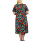 La Cera Printed 100% Cotton Knit A-Line Dress