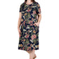 La Cera Plus Midnight Floral Knit Dress