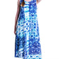 La Cera Sleeveless Cotton Knit Batik Print Dress