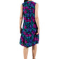 La Cera Sleeveless Impressionistic Print Dress - La Cera