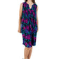La Cera Sleeveless Impressionistic Print Dress - La Cera