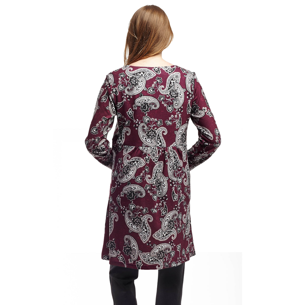La Cera Long Sleeve Brush Knit Blend Pullover Tunic Top