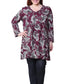 La Cera Long Sleeve Brush Knit Blend Pullover Tunic Top