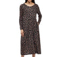 La Cera Floral Button Front Knit Dress