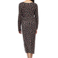 La Cera Floral Button Front Knit Dress