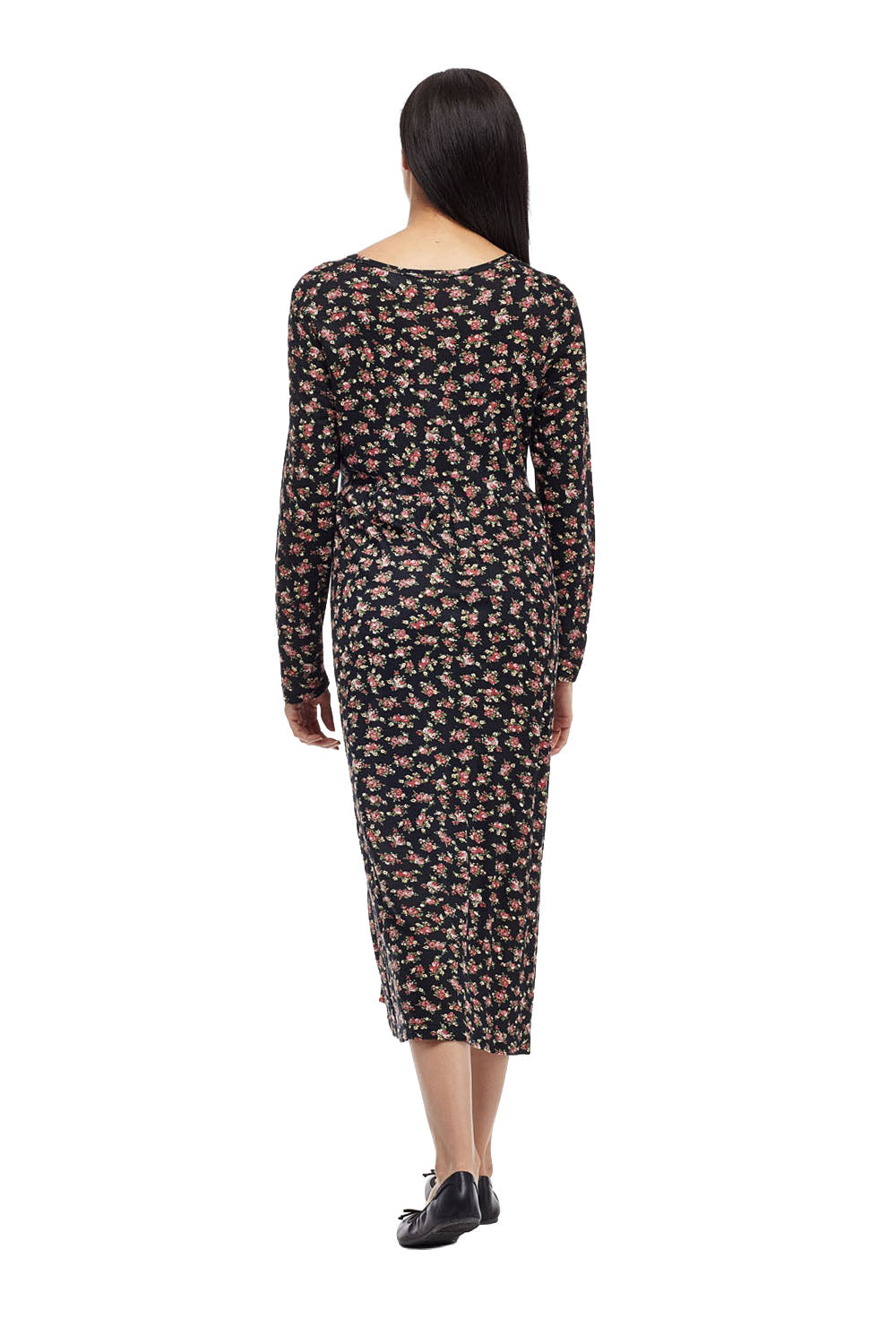 La Cera Floral Button Front Knit Dress