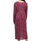 La Cera Floral Button Front Knit Dress