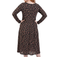La Cera Floral Button Front Knit Dress