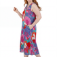 La Cera Sleeveless V-Neck Retro Floral Dress - La Cera