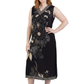 La Cera Sleeveless V-Neck Botanical Flower Dress - La Cera