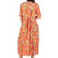 La Cera Button Front Short Sleeve Dress - La Cera