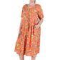 Plus Size La Cera Button Front Short Sleeve Dress - La Cera
