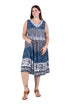 La Cera Plus Size Tiered Print Sundress - La Cera