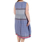 Vestido con estampado de borde de cintura imperio y escote en V de talla grande