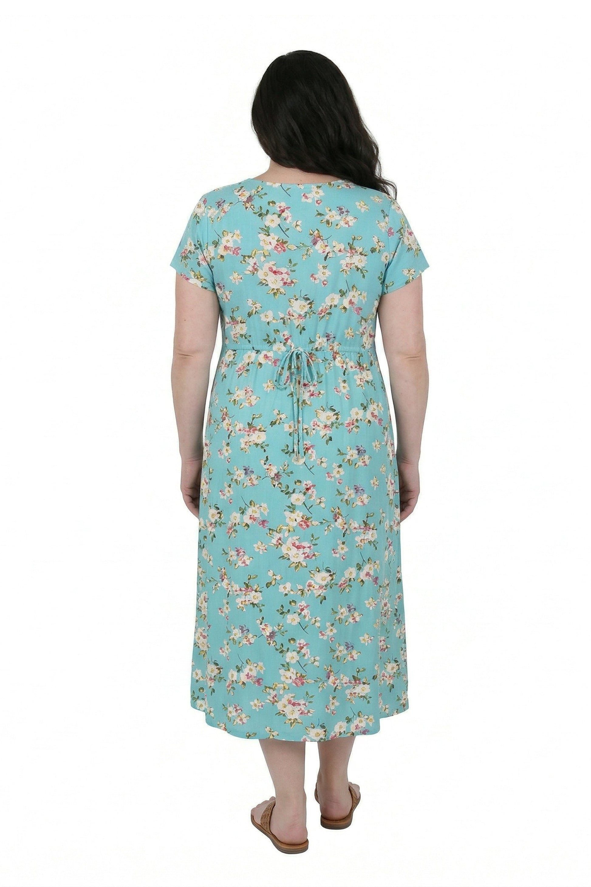 Plus Size La Cera Button Front Short Sleeve Dress - La Cera