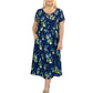 Midnight Garden Button Front Plus Size Dress