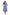 La Cera Blue Patchwork Plus Size Sleeveless Dress - La Cera