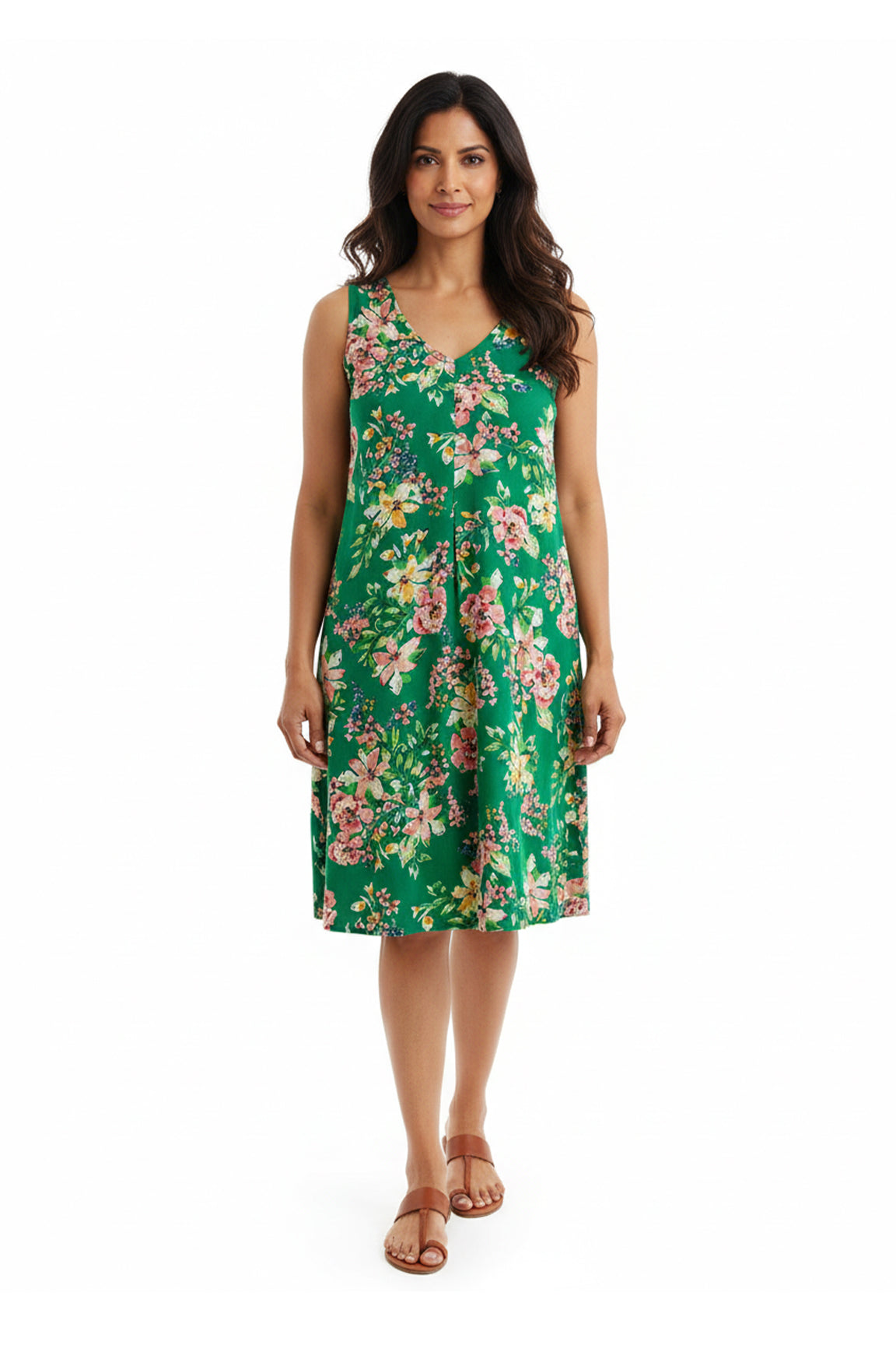 La Cera Rayon Summer Floral Print Sundress