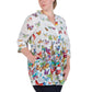 La Cera Plus Size Butterfly Garden Tunic