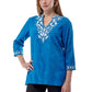 La Cera Embroidered and Beaded Jacquard Cotton Tunic - La Cera