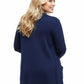 Plus Size La Cera Long Sleeve Waterfall Cardigan - La Cera