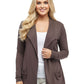 Plus Size La Cera Long Sleeve Waterfall Cardigan - La Cera