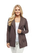 Plus Size La Cera Long Sleeve Waterfall Cardigan - La Cera
