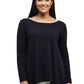 La Cera Hi-Lo Crew Neck Sweater Top - Plus Size