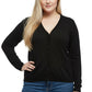 La Cera Long Sleeve Cardigan with Pockets - Plus Size - La Cera