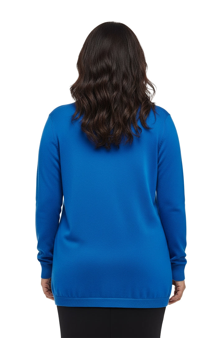 La Cera Long Sleeve Boyfriend Cardigan - Plus Size - La Cera