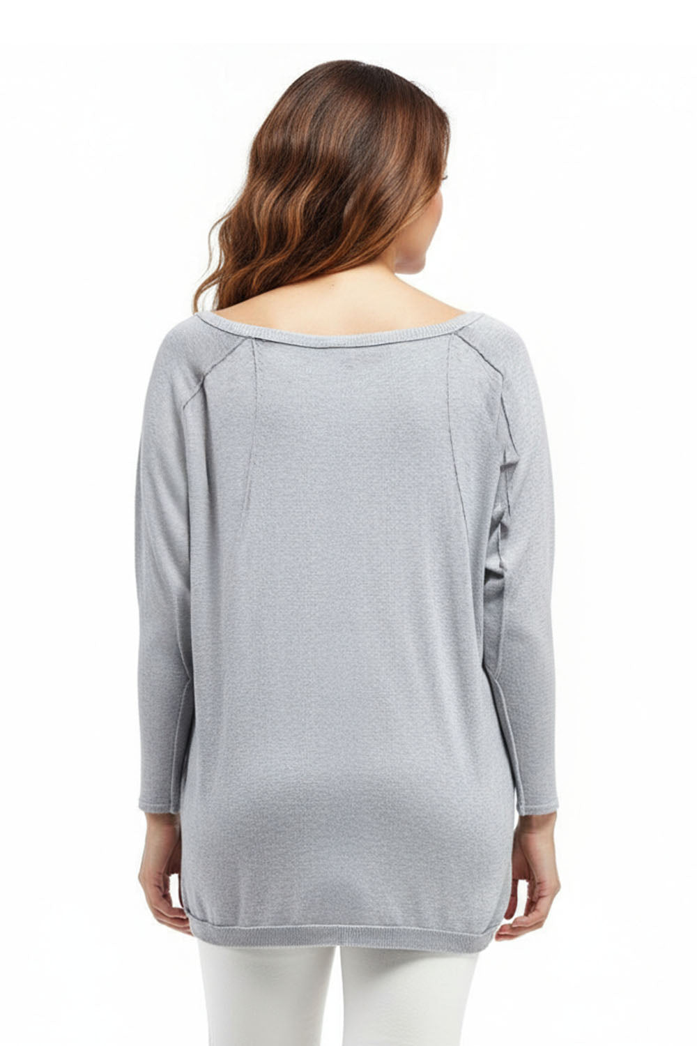 La Cera V-Neckline Dolman Sleeve Sweater - Plus Size