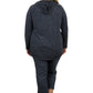 Plus Size Soft & Supple 2-Piece Hooded Knit Sweatpants Set