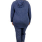 Plus Size Soft & Supple 2-Piece Hooded Knit Sweatpants Set
