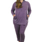 Plus Size Soft & Supple 2-Piece Hooded Knit Sweatpants Set