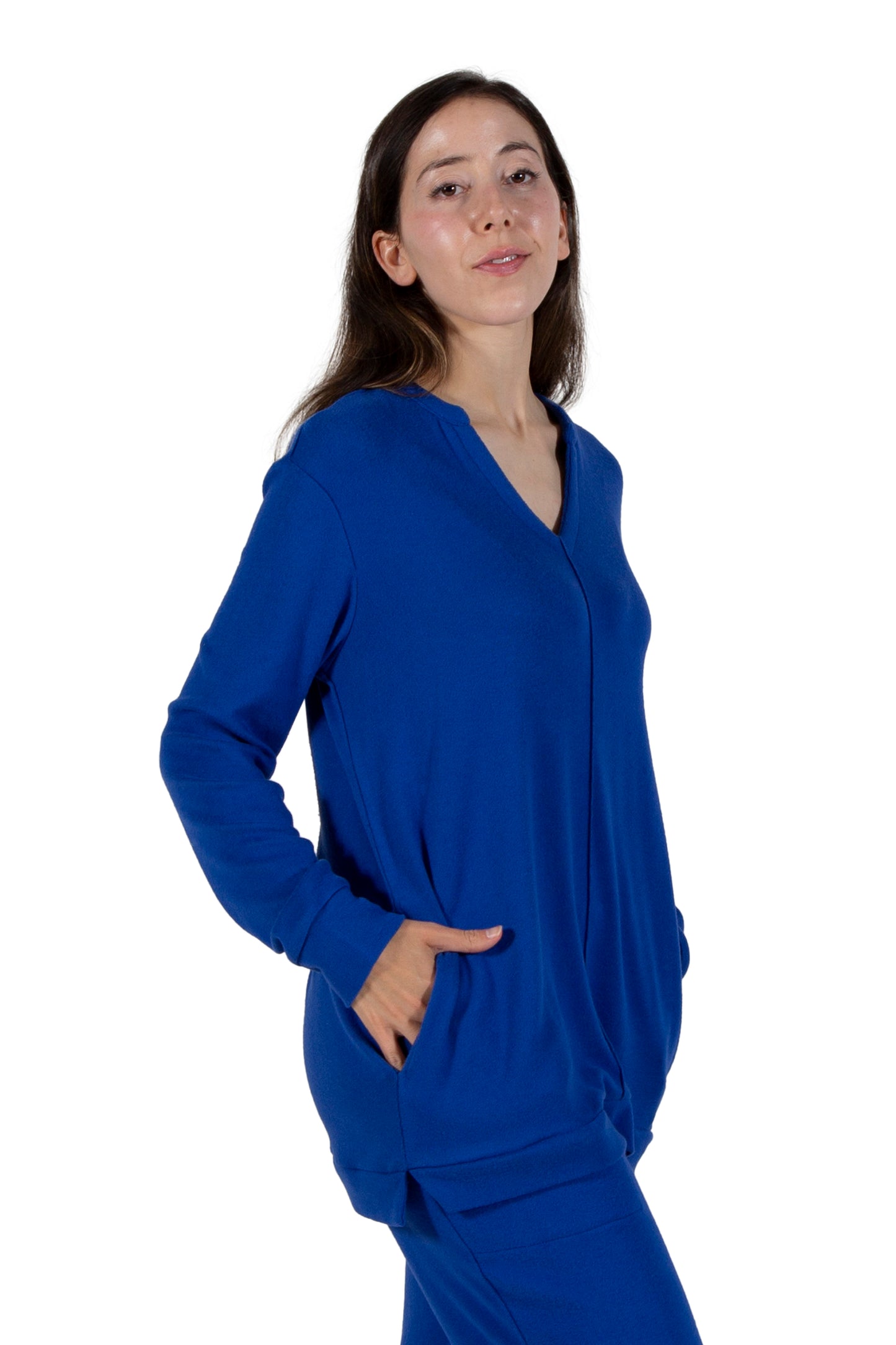 Comfort Luxe Collection Cozy Knit V Neck Tunic