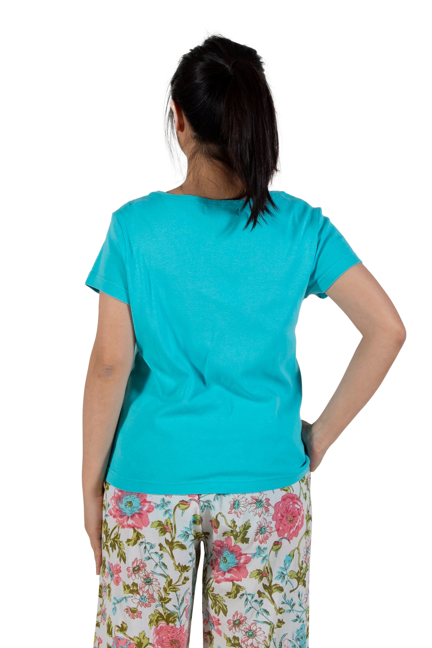 A La Carte By La Cera Cotton V-Neck Top