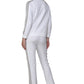 French Terry Cotton 2-Piece Zip-Front Track Pant Set - La Cera