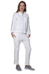 French Terry Cotton 2-Piece Zip-Front Track Pant Set - La Cera