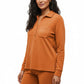 Comfort Luxe Collection Cozy Knit Notch Collar Shirt - La Cera