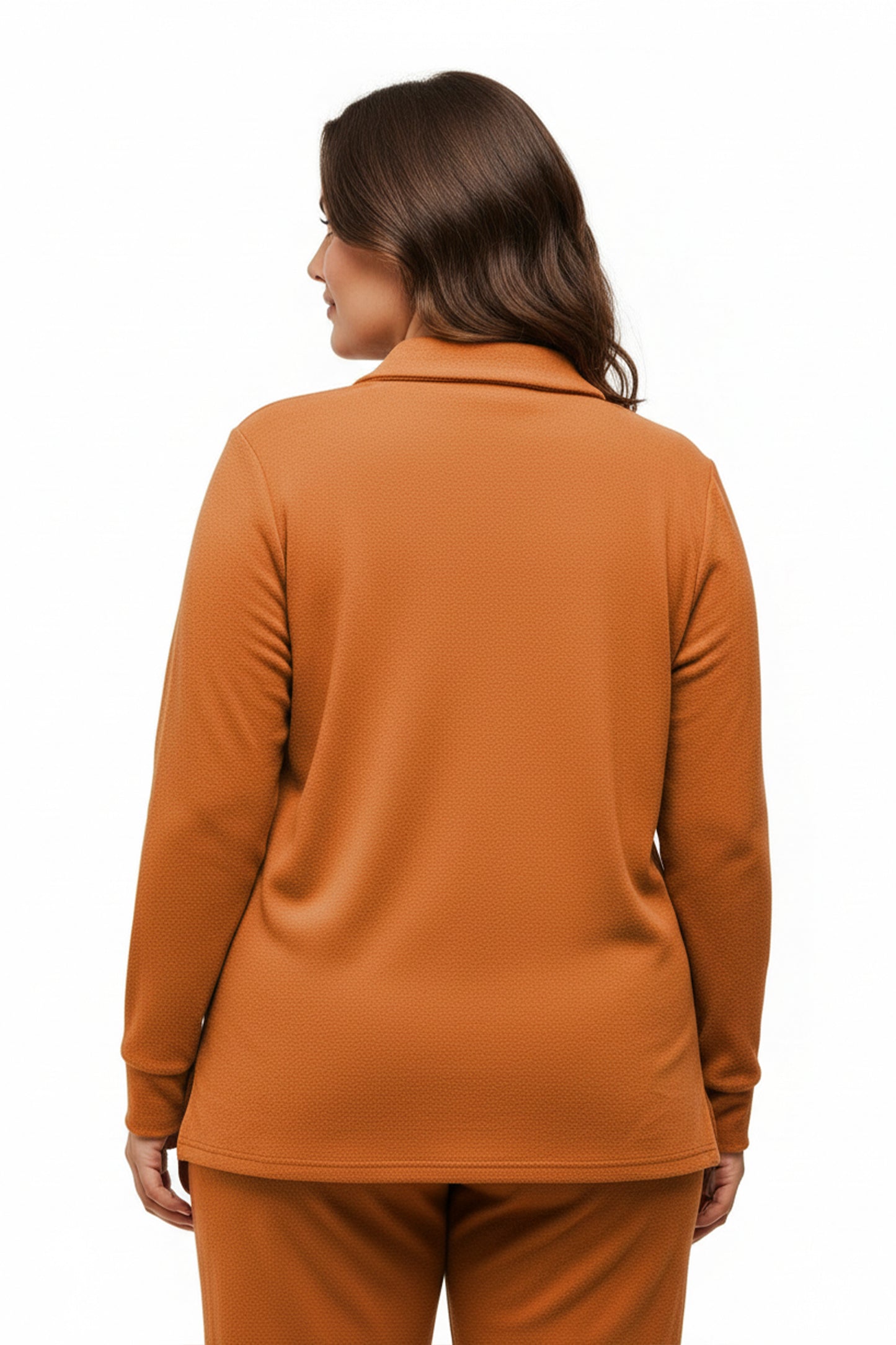 Plus Size Comfort Luxe Collection Cozy Notch Collar Shirt