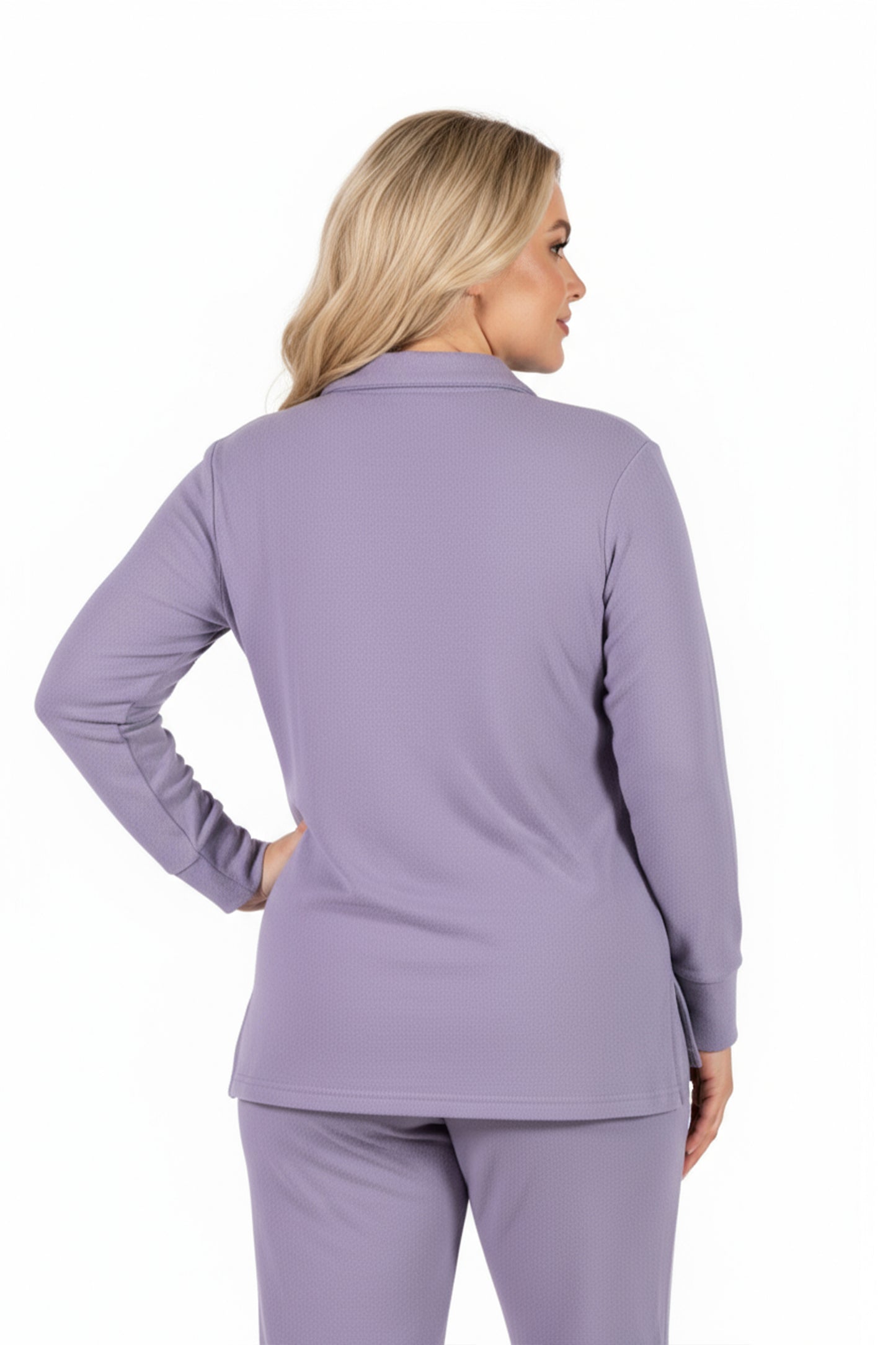 Plus Size Comfort Luxe Collection Cozy Notch Collar Shirt