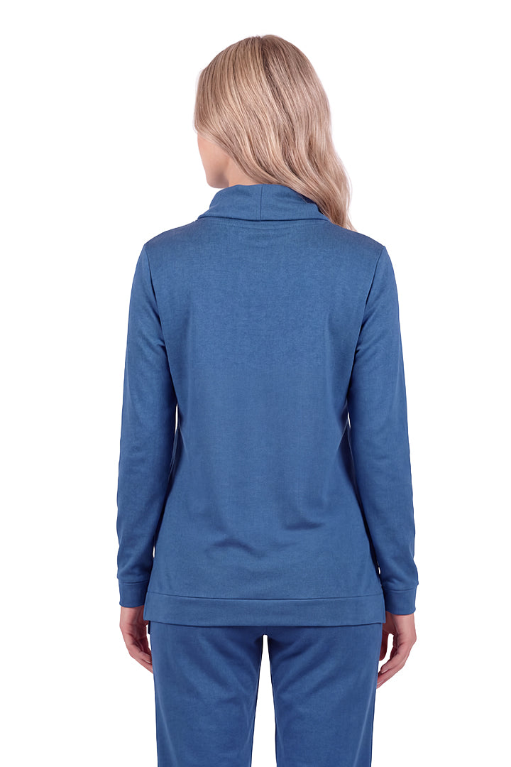 Comfort Luxe Collection Cozy Knit Cowl Neck Top - La Cera