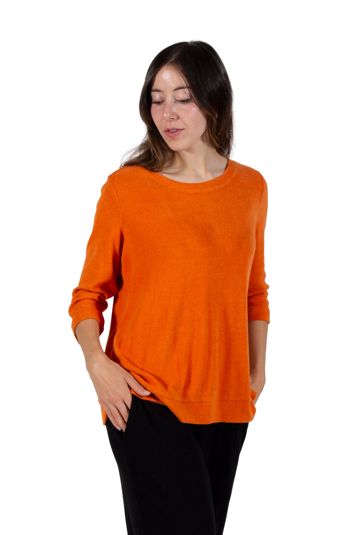 Comfort Luxe Collection Cozy Knit Crew Neck Tee