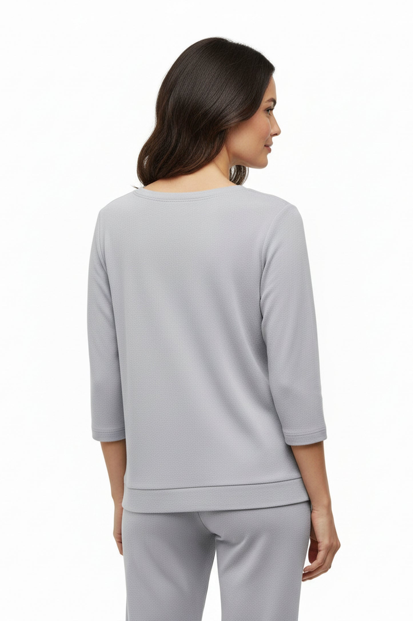 Comfort Luxe Collection Cozy Knit Crew Neck Tee