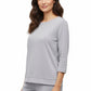 Comfort Luxe Collection Cozy Knit Crew Neck Tee